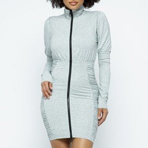Heather Ruched Athleisure Fitted Dress